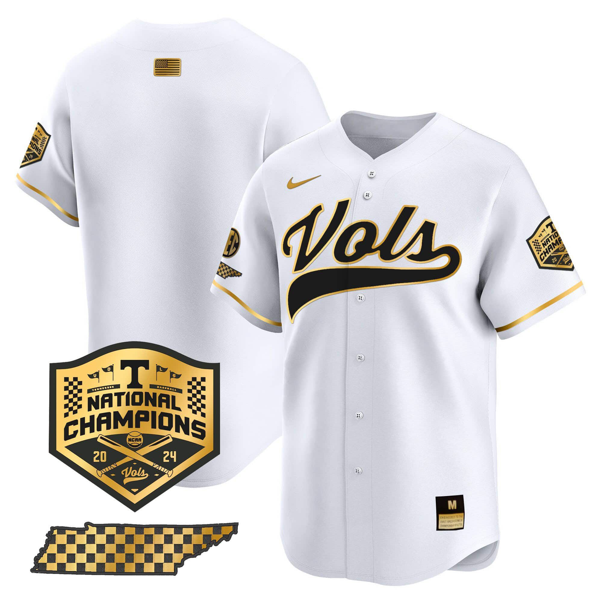 Men Tennessee Volunteers Blank White 2024 Nike Champions Vapor Premier Limited NCAA Jersey style 1->customized nfl jersey->Custom Jersey